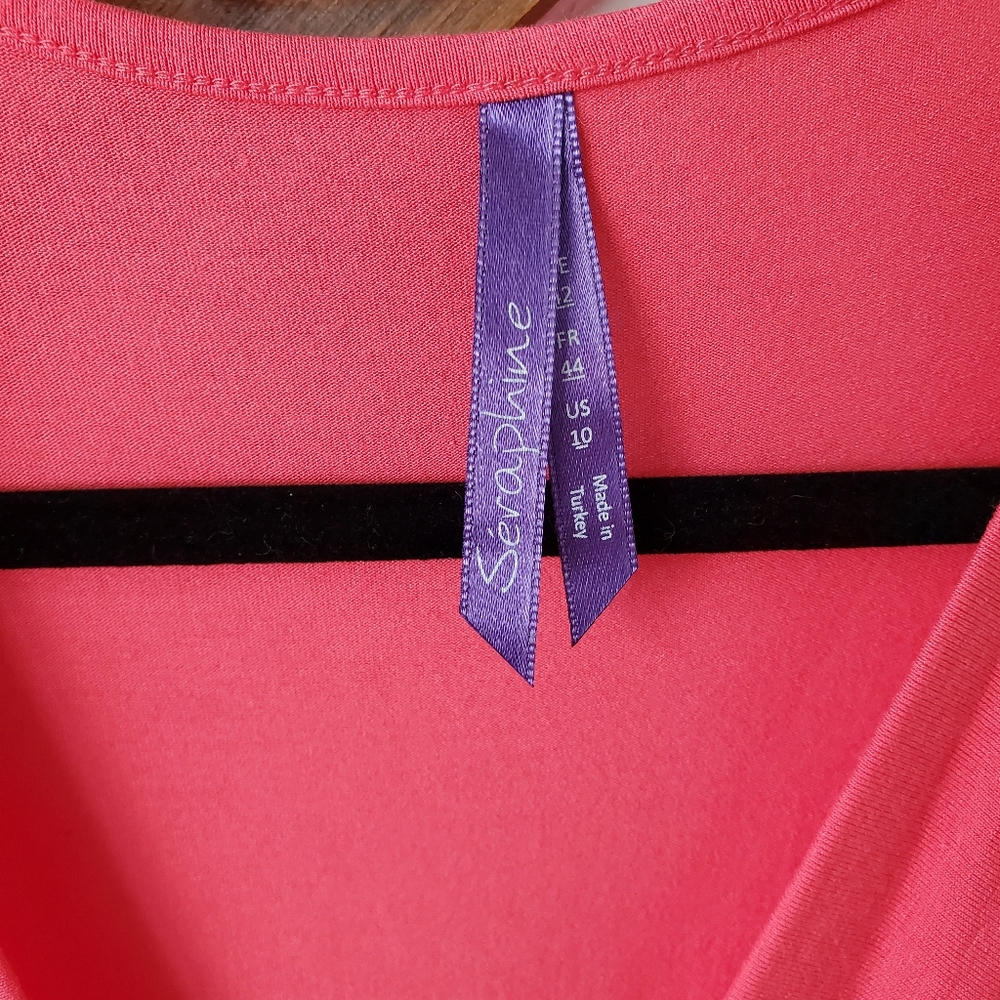 Seraphine size 10 maternity dress coral pink. Perfect for baby shower. - Picture 2 of 3